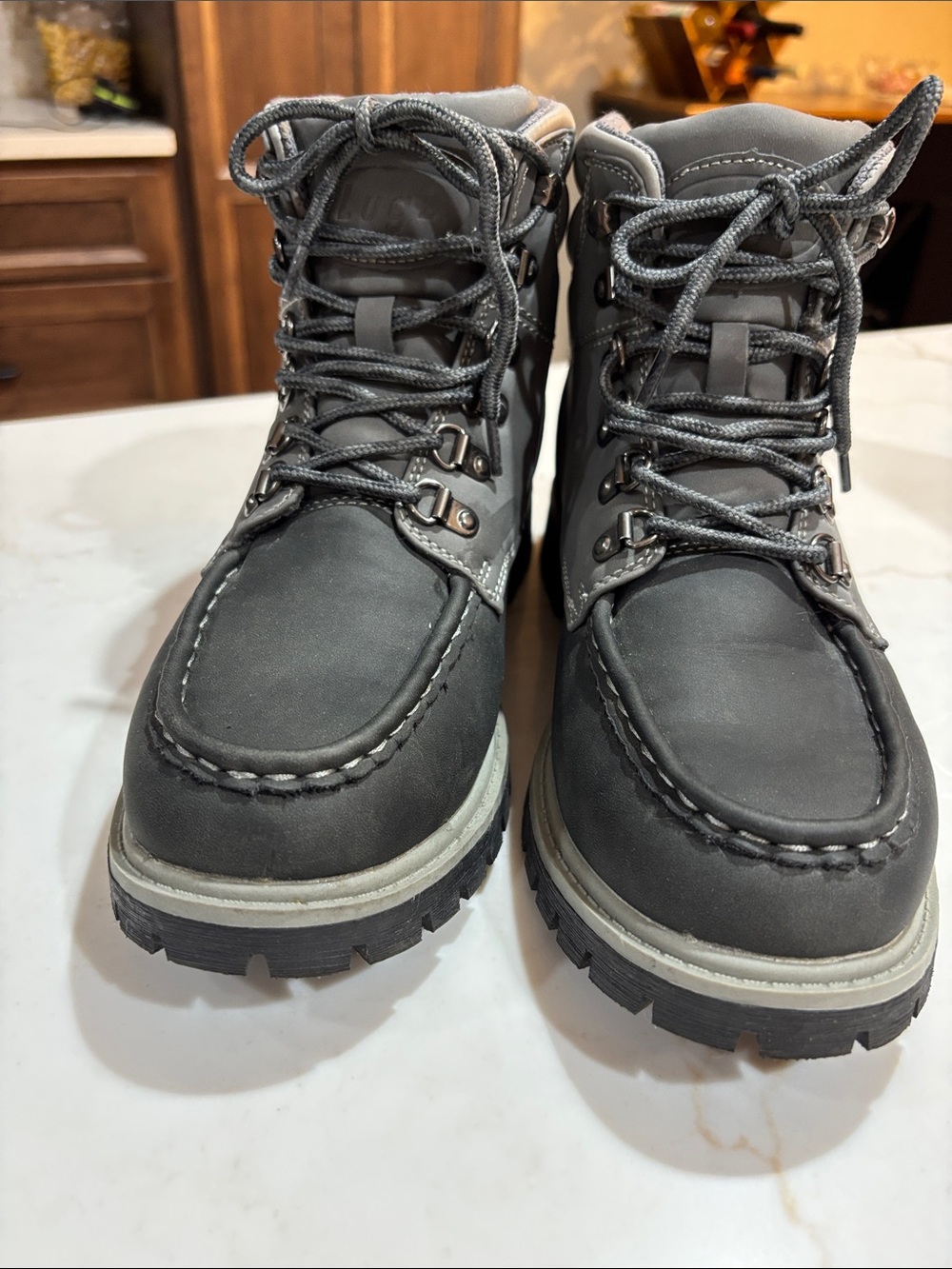 Lugs Meramec Men's Gray Lace-Up Moc Toe Hiking Boots Size 9